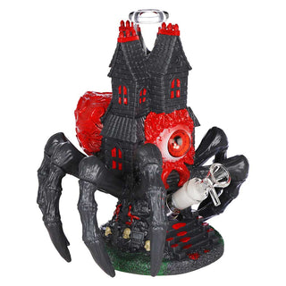 All-Seeing Arachnid Castle Glass & Vinyl Water Pipe