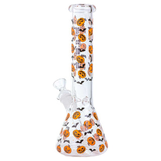 Pulsar Cackling Pumpkins Batty Beaker 10" Glass Water Pipe
