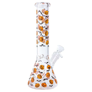 Pulsar Cackling Pumpkins Batty Beaker 10" Glass Water Pipe