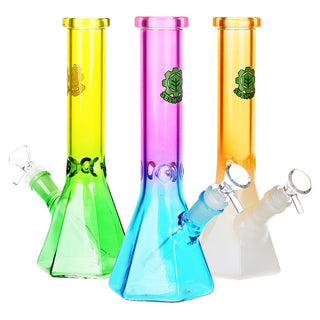 SeshGear Prismatic Bliss 10" Ombre Beaker Glass Water Pipe 14mm F