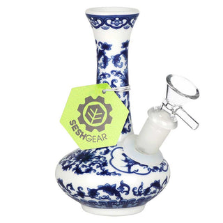 SeshGear Chinese Vase 5.5" Ceramic Oval Base Water Pipe 14mm F