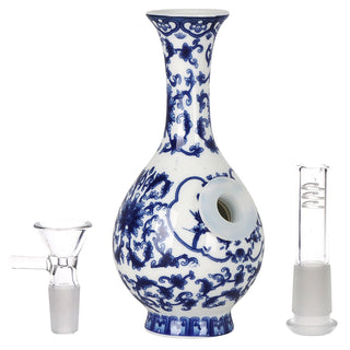 SeshGear Chinese Vase 5.75" Ceramic Bubble Base Water Pipe 14mm F