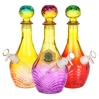 SeshGear Vintage Decanter Style High Stripe Ombre 11" Glass Water Pipe - Assorted