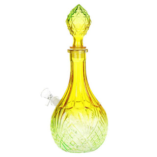 SeshGear Vintage Water Drop Decanter 12.25" Ombre Glass Water Pipe - Assorted