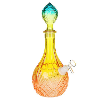 SeshGear Vintage Water Drop Decanter 12.25" Ombre Glass Water Pipe - Assorted