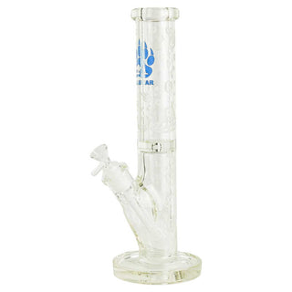 Calibear 14" Thick Wall Space Etched Glass Straight Water Pipe