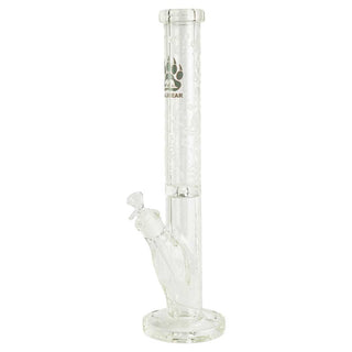Calibear 18" Straight Space Etched Glass Water Pipe