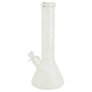 Toke Tech 12" Etched Glass Beaker Water Pipe