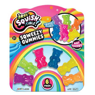 Sqweezy Gummies Toy Gummy Bears 6 Pack
