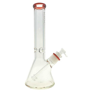 Thick Ass Glass 14" 50x9mm Beaker Water Pipe with Wavy Sandblasted Logo