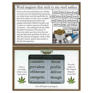 Magnetic Poetry Kit Cannabis Connoisseur