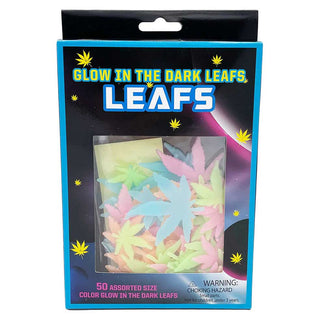 Glow In The Dark Leaf Wall Stickers 50 Pack