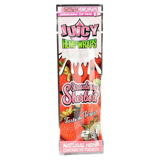 Juicy Terp Enhanced Hemp Wraps Strawberry Sherbert
