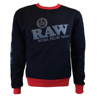 RP X RAW Crewneck Sweatshirt with Kangaroo Pocket