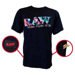 Raw Tie Dye Logo T-Shirt with Stash Pocket
