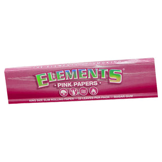 Elements Ultra Thin Pink Rolling Papers King Size Slim 32 Pack