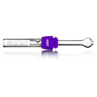 Grav Glass Blunt With Silicone Grommet Assorted Colors Purple