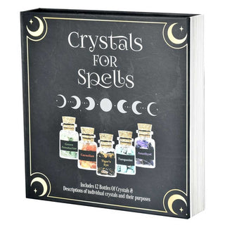 Crystals For Spells in Faux Book Box