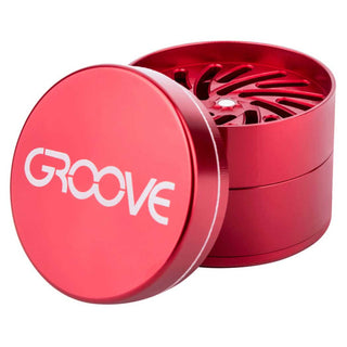 Groove Cnc 4 Piece Grinder 50Mm Red