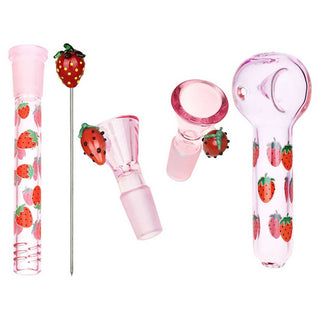 Pulsar Fruit Series Strawberry Cough Water Pipe Duo