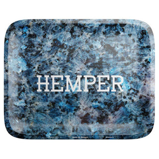 HEMPER Luxe Marble Black/Blue Rolling Tray