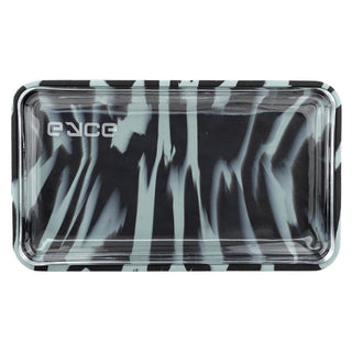 Eyce 2 In 1 Silicone And Glass Rolling Tray Smoke Black