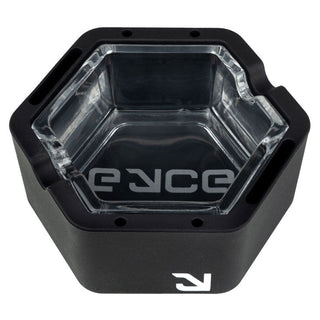 Eyce 2 In 1 Silicone And Glass Ashtray Black
