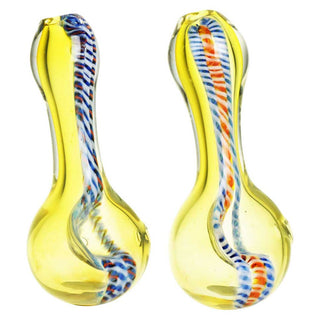 DNA Twist 3.5" Fumed Glass Spoon Hand Pipe