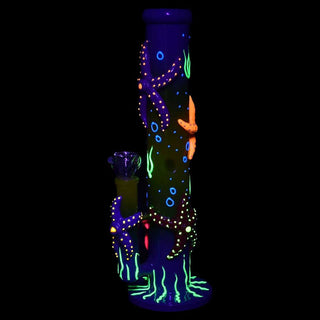 Catch A Rising Starfish Glow In The Dark 13.75" Straight Water Pipe