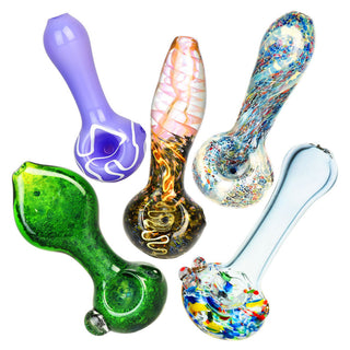 Simple Worked Spoon Pipe 3.25 3.5 Assorted Colors