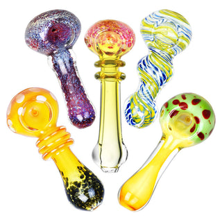 Simple Worked Spoon Pipe 3.25 3.5 Assorted Colors