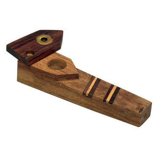 Tri Tone Wood 3.5 Hand Pipe With Swivel Cover And Screen