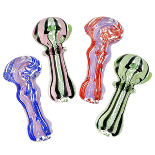 Slime Squiggle Multicolored Spoon Pipe - 3.75" | Colors Vary