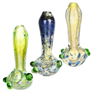 Granite Frit 4.5 Glass Hand Pipe With Marbles