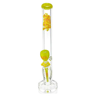 AFM Wildstyle Graffiti 9mm Colored Glass 18" Straight Beaker Water Pipe