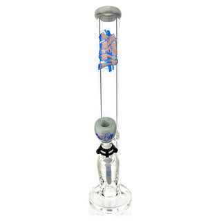 AFM Wildstyle Graffiti 9mm Colored Glass 18" Straight Beaker Water Pipe