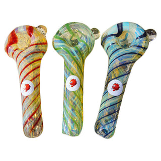 Blowfish Glassworks BF-205 Silver Fumed Glass Hand Pipe