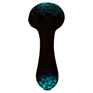 Chameleon Glass Cache Glow In The Dark Glass 3.5 Pipe Dark Light Blue