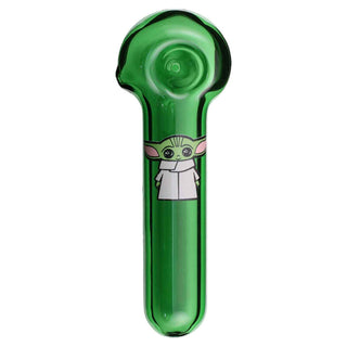 Chameleon Glass Baby Yoda Glass 4 Pipe Green