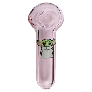 Chameleon Glass Baby Yoda Glass 4 Pipe Pink