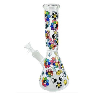 Canna Style Tripping Daisies 10" Beaker Water Pipe