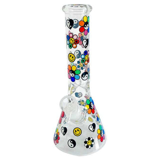 Canna Style Tripping Daisies 10" Beaker Water Pipe