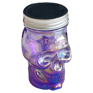 Canna Style Iridescent Skull Stash Jar