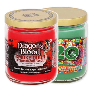 Smoke Odor Exterminator Candles - Green Room 2 Pack