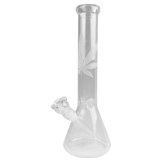 AMG Glass Clear Leaf 12" Beaker Water Pipe