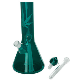 AMG Glass Leaf Full Color 12" Beaker Water Pipe