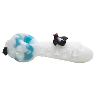 Empire Glassworks Icy Penguins Mini Spoon Hand Pipe