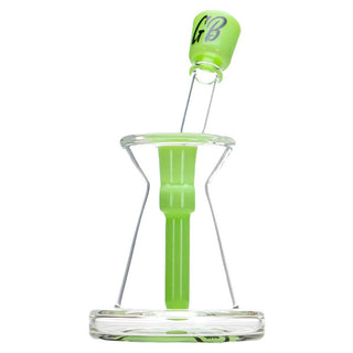 Green Bear Glass Hour Glass Bubbler Slime