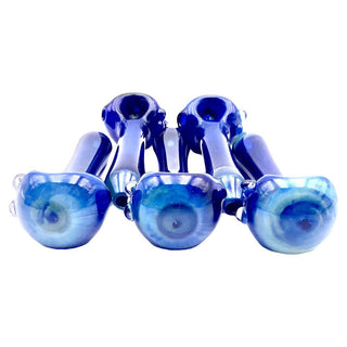 Glassex Zwick 3-Hole Blue Fume Spoon Hand Pipe