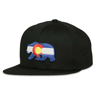 Grassroots Colorado Bear Black Dri Bear Snapback Hat Largex Large